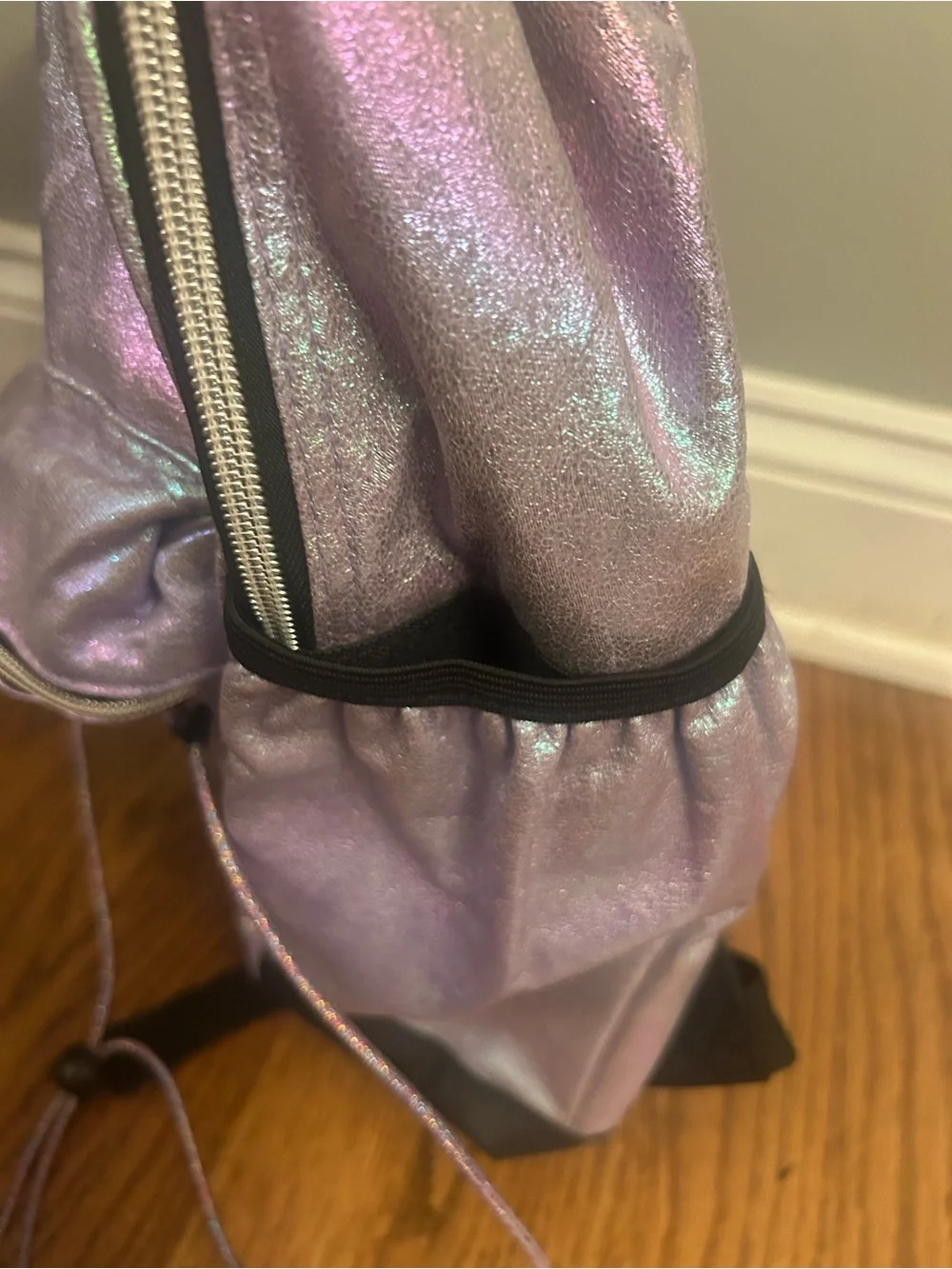 Justice Iridescent Holographic Backpack - Lavender to Silver Shift
